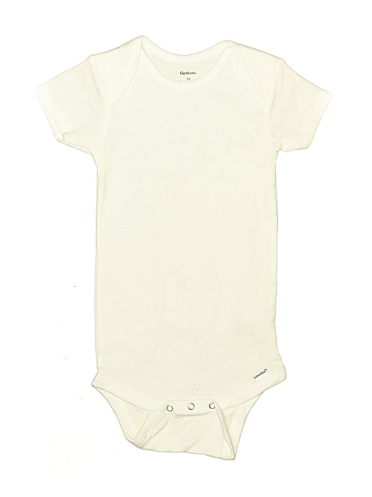 Pre-owned Gerber Kids' Short Sleeve T-shirt In Ivory