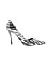 Colin Stuart Animal Print Silver Heels Size 6 1/2 - photo 1