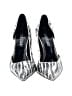 Colin Stuart Animal Print Silver Heels Size 6 1/2 - photo 2