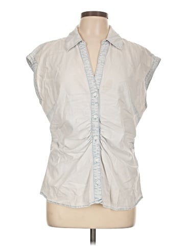 Express Sleeveless Button-Down Shirt (view 1)