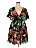 Unbranded 100% Polyester Tropical Black Casual Dress Size XXL - photo 1