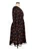 Ann Taylor 100% Polyester Print Black Casual Dress Size 14 - photo 4