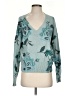 Lauren Conrad Floral Teal Pullover Sweater Size S - photo 1