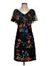 Connected Apparel Print Black Cocktail Dress Size 4 (petite) - photo 1
