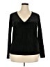 ELOQUII Black Long Sleeve Blouse Size 18 Plus - photo 1