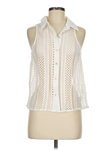 Zara Sleeveless Button-Down Shirt (view 1)