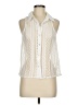 Zara Ivory Sleeveless Button-Down Shirt Size M - photo 1