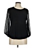 Adrianna Papell Black 3/4 Sleeve Top Size M - photo 1