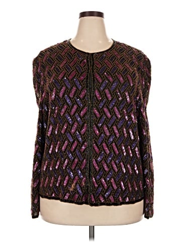 Papell Boutique Evening Silk Cardigan (view 1)