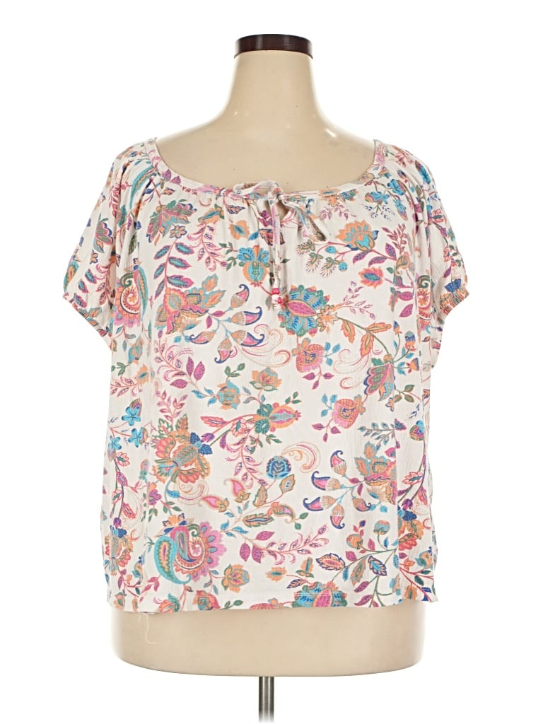 Pre-owned Basic Editions Short Sleeve T-shirt In Ivory