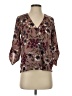 West Kei 100% Polyester Brown 3/4 Sleeve Blouse Size XS - photo 1