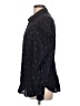 Gap Polka Dots Silver Black Long Sleeve Blouse Size L - photo 5