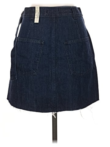 Madewell Denim Raw-Hem Mini Wrap Skirt (view 2)