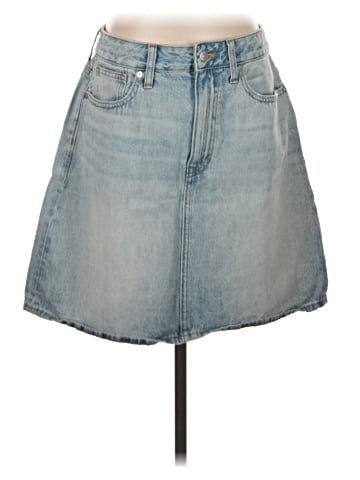Madewell Curvy Denim High-Waist Straight Mini Skirt in Fitzgerald Wash (view 1)