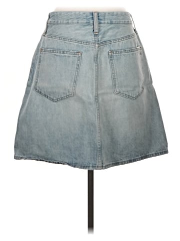 Madewell Curvy Denim High-Waist Straight Mini Skirt in Fitzgerald Wash (view 2)