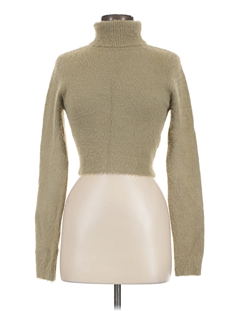 Pre-owned Pretty Garbage Turtleneck Sweater In Tan