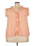 ELOQUII 100% Polyester Orange Sleeveless Blouse Size 22 Plus - photo 1