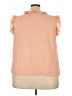 ELOQUII 100% Polyester Orange Sleeveless Blouse Size 22 Plus - photo 2
