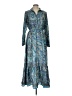 Lapogee Paisley Blue Casual Dress Size L - photo 1