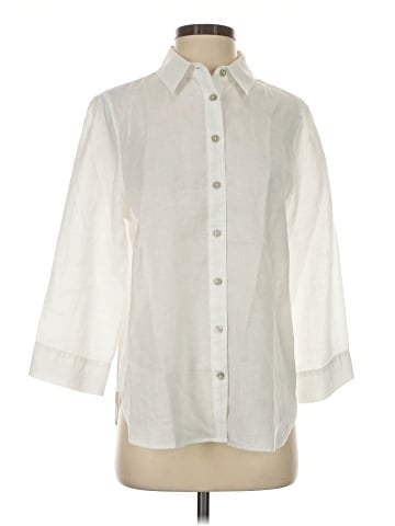 Chico's 3/4 Sleeve Button-Down Shirt (view 1)