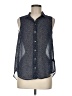 H&M Polka Dots Blue Sleeveless Button-Down Shirt Size 6 - photo 1