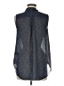 H&M Polka Dots Blue Sleeveless Button-Down Shirt Size 6 - photo 2