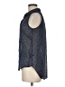 H&M Polka Dots Blue Sleeveless Button-Down Shirt Size 6 - photo 5
