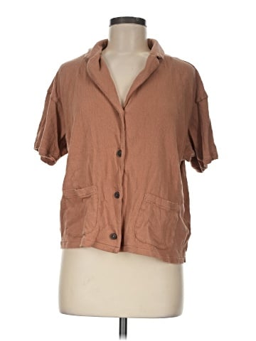 Madewell 3/4 Sleeve Button-Down Shirt (view 1)
