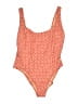 J.Crew Polka Dots Orange One Piece Swimsuit Size 16 - photo 1