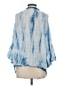 Elan 100% Rayon Blue 3/4 Sleeve Blouse Size S - photo 2