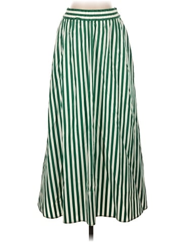 Madewell Poplin Midi Skirt in Stripe (view 1)