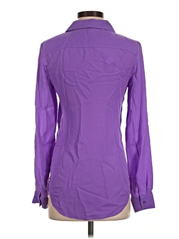 Theory Long Sleeve Silk Top (view 2)