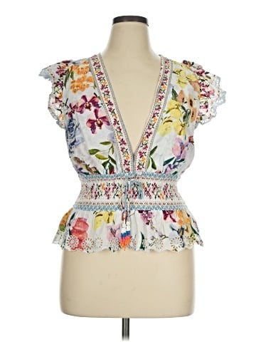 FARM Rio Short Sleeve Blouse (view 1)