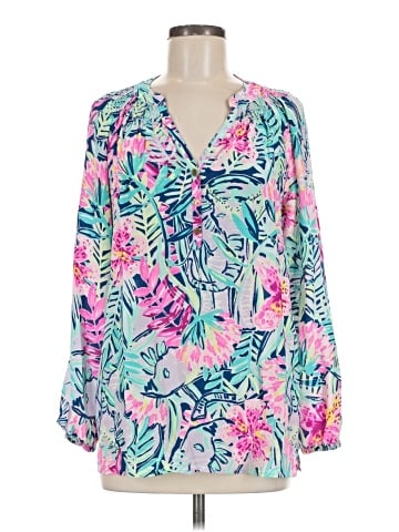 Lilly Pulitzer Long Sleeve Silk Top (view 1)