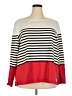 Talbots 100% Cotton Stripes Red Pullover Sweater Size 3X - photo 1