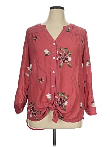 Fig and Flower 3/4 Sleeve Blouse (view 1)
