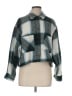 For The Republic 100% Polyester Plaid Teal Jacket Size M - photo 1