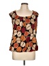Allison Taylor 100% Polyester Brown Sleeveless Blouse Size L - photo 1