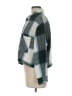 For The Republic 100% Polyester Plaid Teal Jacket Size M - photo 5