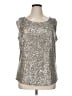 DKNY Silver Sleeveless Blouse Size XL - photo 1