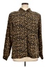 Croft & Barrow 100% Polyester Animal Print Brown Long Sleeve Blouse Size XL - photo 1