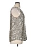 DKNY Silver Sleeveless Blouse Size XL - photo 4