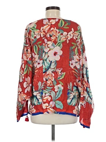 Johnny Was 3/4 Sleeve Silk Top (view 2)