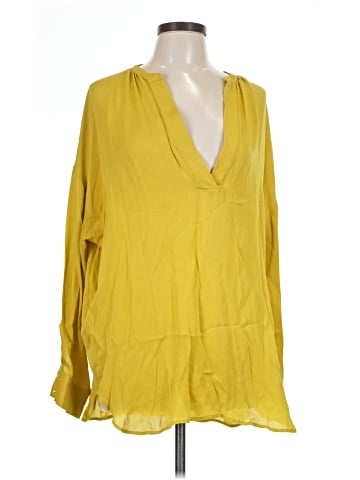Vince. Long Sleeve Silk Top (view 1)