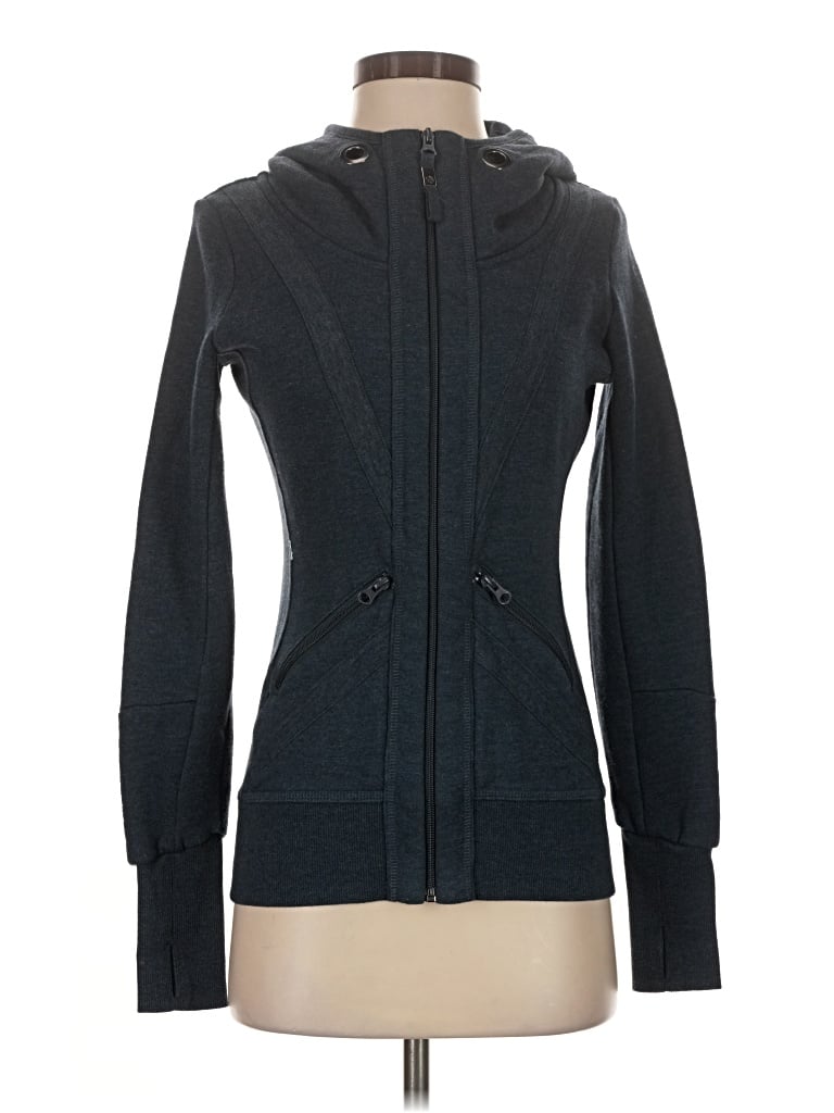 Pre-owned Mpg Zip Up Hoodie In Gray