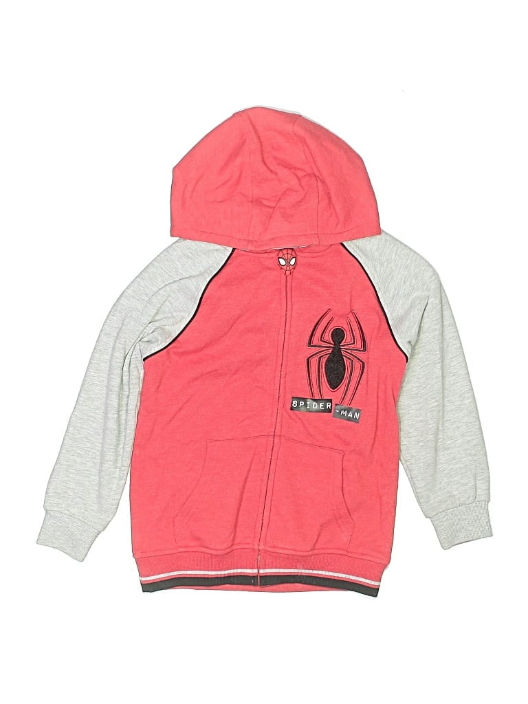 Pre-owned Marvel Kids' Zip Up Hoodie In Pink