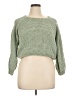 Altar'd State 100% Polyester Tweed Green Pullover Sweater Size XL - photo 1
