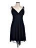 En Focus Studio 100% Polyester Solid Black Blue Cocktail Dress Size 10 - photo 1