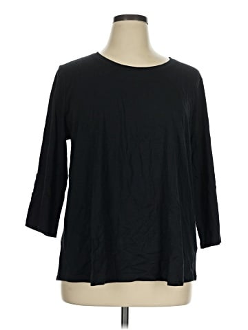 LOGO by Lori Goldstein 3/4 Sleeve Top (view 1)