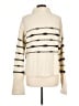 Veronica Beard Stripes Ivory Turtleneck Sweater Size L - photo 2